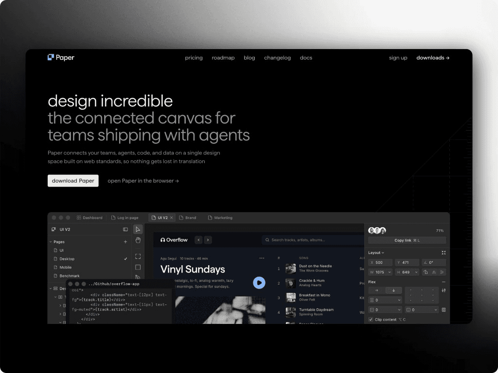 Sample screenshot in the editor preview